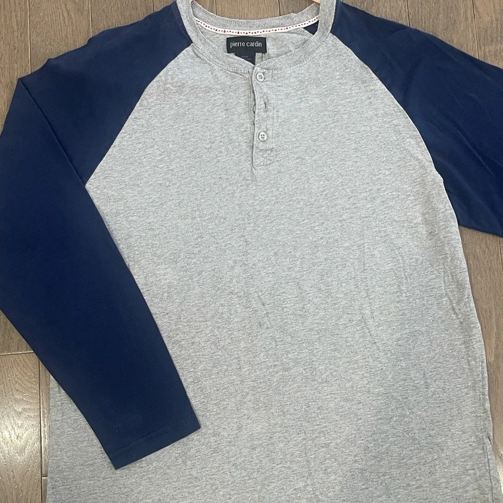 Pierre Cardin Raglan Henley Long Sleeve 🛍️ • Cotton • - Picture 5 of 13
